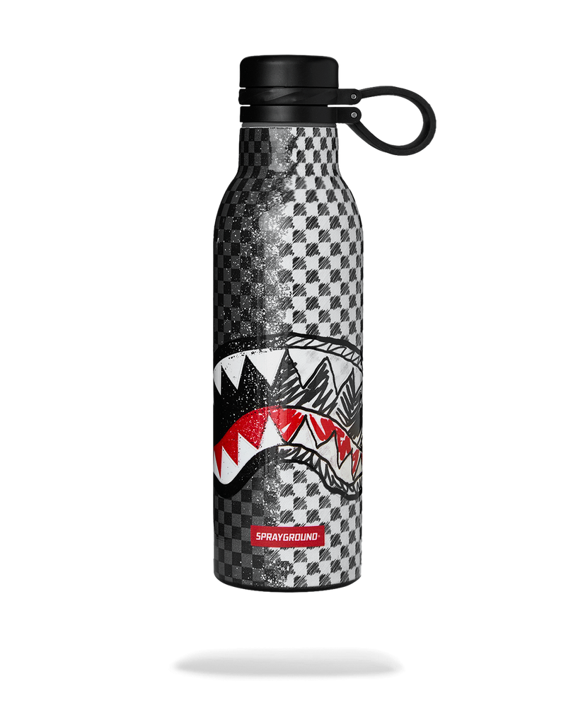 DOODLE CHECK SPLIT WATER BOTTLE